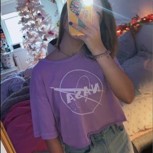 purple nasa crop top